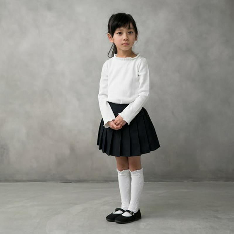 【あす楽】【靴下屋】 キッズ フロートリボンハイソックス13〜15cm / 靴下 タビオ Tabio くつ下 ハイ キッズ 子供