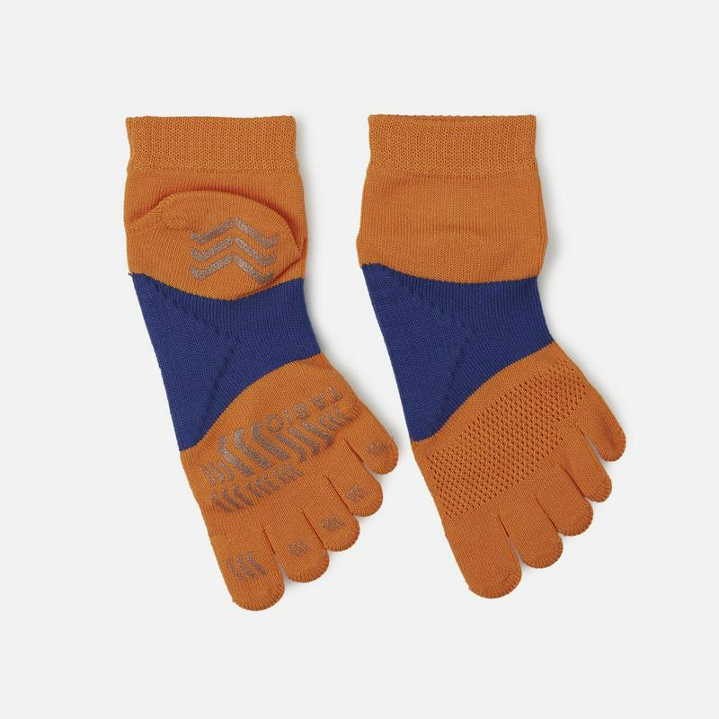 【あす楽】【TABIO SPORTS】 レーシングラン 五本指ソックス 27.0〜29.0cm オレンジ 橙色 / 靴下屋 靴下 タビオ タビオスポーツ Tabio くつ下 ショート 5本指 五本指 5本指靴下 五本指靴下 メンズ ランニング マラソン 大きいサイズ L 日本製 ¬¬
