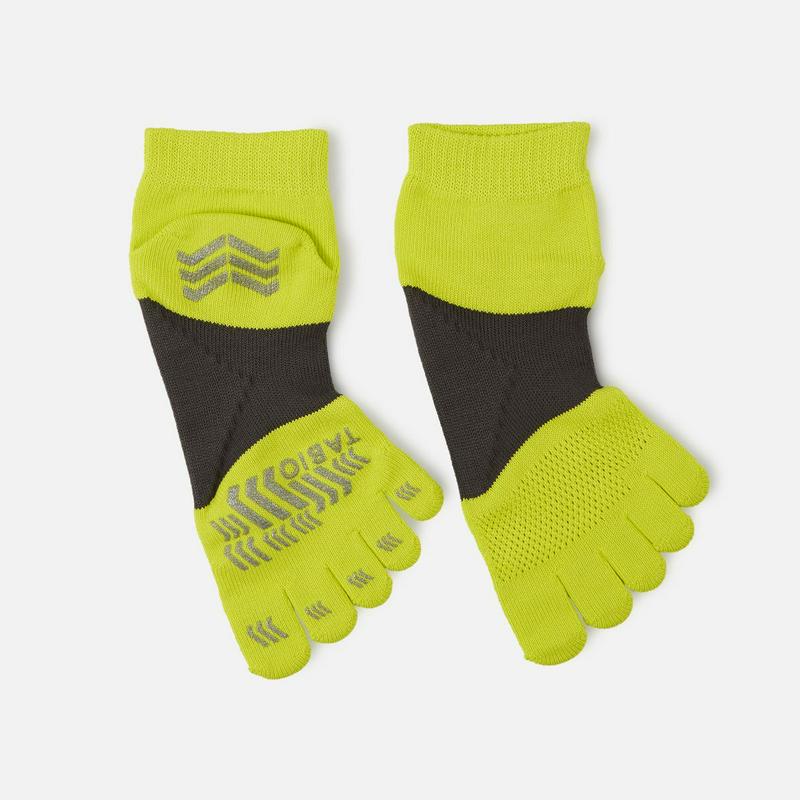 【あす楽】【TABIO SPORTS】 レーシングラン 五本指ソックス 27.0〜29.0cm ライムイエロー / 靴下屋 靴下 タビオ タビオスポーツ Tabio くつ下 ショート 5本指 五本指 5本指靴下 五本指靴下 メンズ ランニング マラソン 大きいサイズ L 日本製 ¬¬