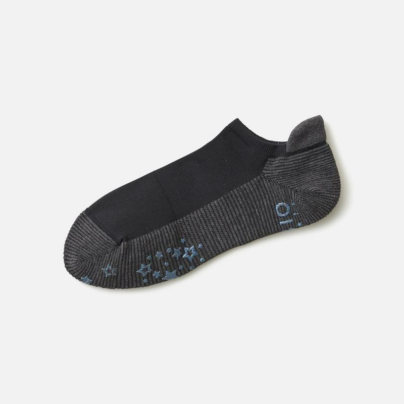 【あす楽】【TABIO SPORTS】 足底ボーダーパイルサポートスニーカー用ソックス クロ 黒 ブラック / 靴下屋 靴下 タ