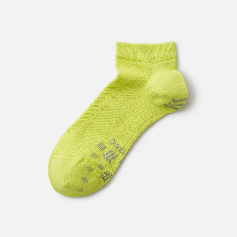 【あす楽】【TABIO SPORTS】 レーシングラン 27〜29cm ライムイエロー / 靴下屋 靴下 タビオ タビオスポーツ Tabio くつ下 ショート メンズ 大きいサイズ L 日本製 ¬¬