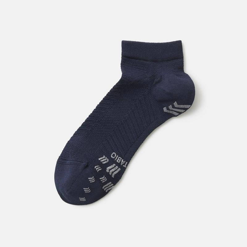 【あす楽】【TABIO SPORTS】 レーシングラン 25〜27cm コン 紺 ネイビー / 靴下屋 靴下 タビオ タビオスポーツ Tabio くつ下 ショート メンズ 日本製 ¬¬