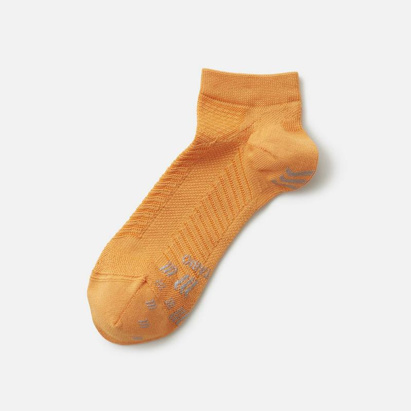 【あす楽】【TABIO SPORTS】 レーシングラン 25〜27cm オレンジ 橙色 / 靴下屋 靴下 タビオ タビオスポーツ Tabio くつ下 ショート メンズ 日本製 ¬¬