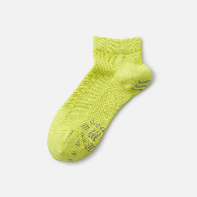 【あす楽】【TABIO SPORTS】 レーシングラン 21〜23cm ライムイエロー / 靴下屋 靴下 タビオ タビオスポーツ Tabio くつ下 ショート レディース 小さいサイズ S 日本製 ¬¬
