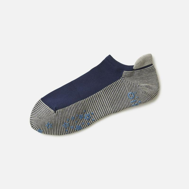 【あす楽】【TABIO SPORTS】 足底ボーダーパイルサポートスニーカー用ソックス コン 紺 ネイビー / 靴下屋 靴下 タ