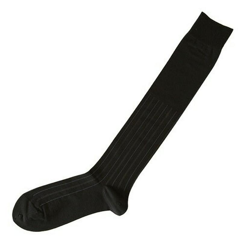【あす楽】【Tabio MEN】 メンズチョークストライプビジネスロングホーズ チャコールグレー グレー 灰色 / 靴下屋 靴下 タビオ Tabio くつ下 メンズ 日本製 ¬¬