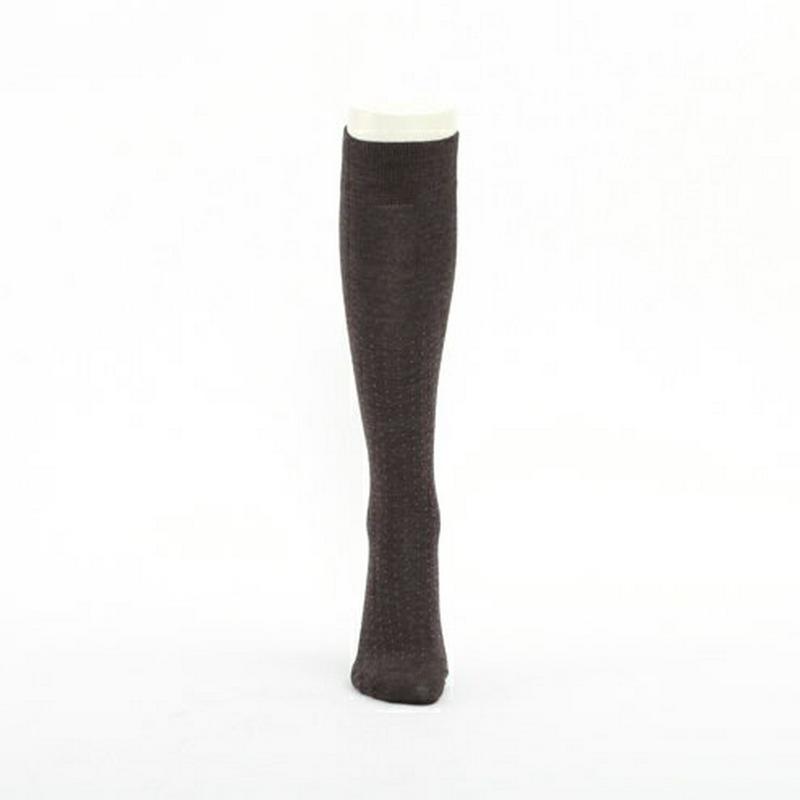 【あす楽】【Tabio MEN】 メンズ ウール100% ピンドット ロングホーズ (Lサイズ) 27〜28cm / 靴下屋 靴下 タビオ くつ下 ハイ ソックス ビジネスソックス 水玉 綿 大きいサイズ 日本製