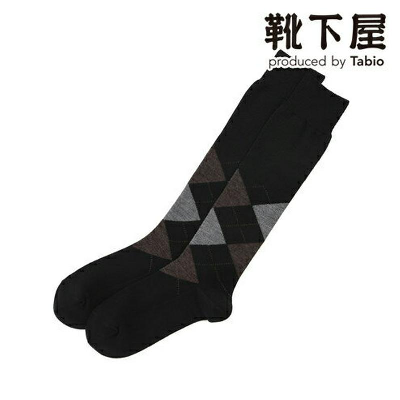 【全品送料無料★10/25迄】 【あす楽】【Tabio MEN】 メンズ ウール薄手アーガイルロングホーズ / 靴下屋 靴下 タビオ くつ下 ロングホーズ ハイソックス メンズ 日本製