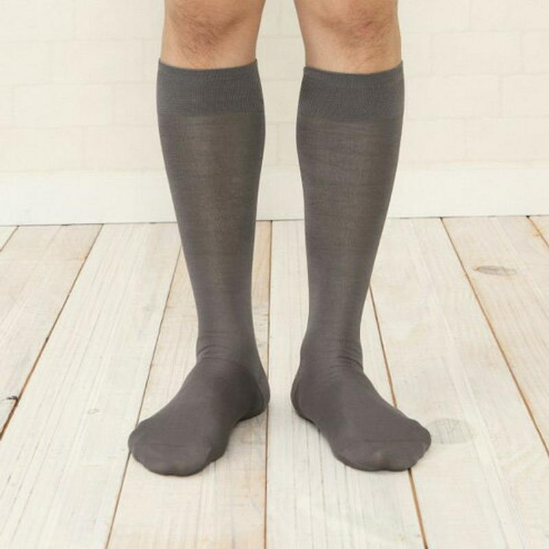 【あす楽】【Tabio MEN】 メンズ 綿100％ベタロングホーズ27cm / 靴下屋 靴下 タビオ くつ下 ハイソックス メンズ 日本製 父の日 2206mka