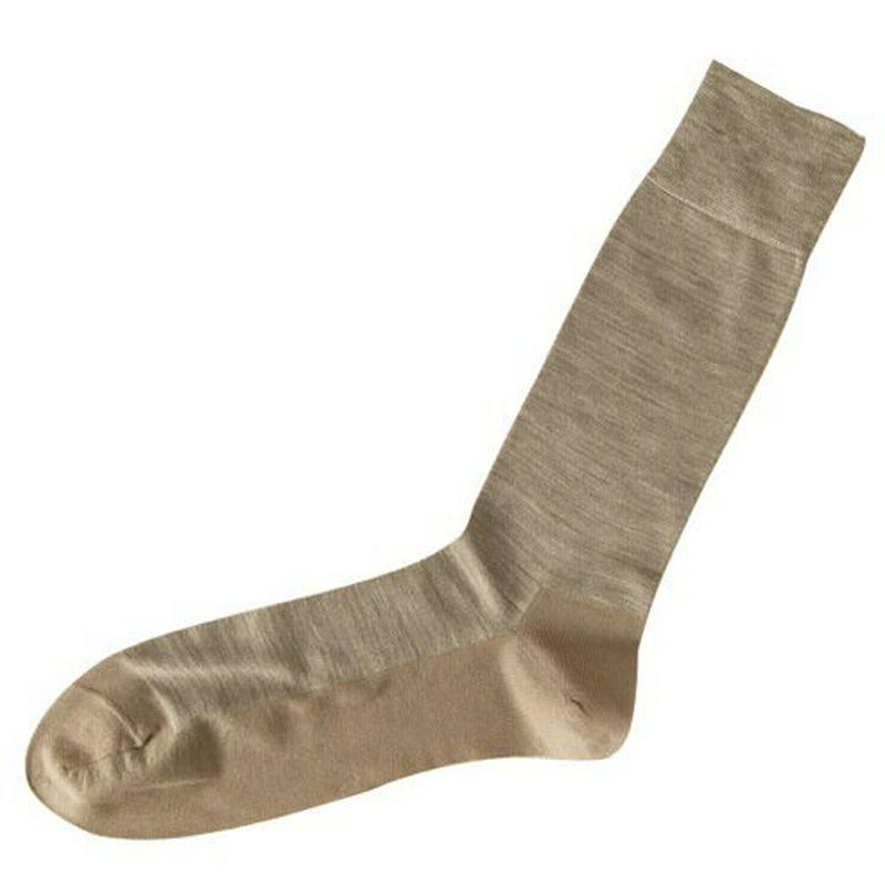 【あす楽】【Tabio MEN】 メンズ 絹×綿バンナービジネスソックス 27〜29cm ベージュ / 靴下屋 靴下 タビオ Tabio くつ下 メンズ 日本製 ¬¬