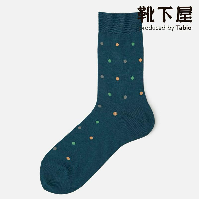 【あす楽】【Tabio MEN】 メンズ 3色ドットソックス / 靴下屋 靴下 タビオ くつ下 クルー メンズ 日本製