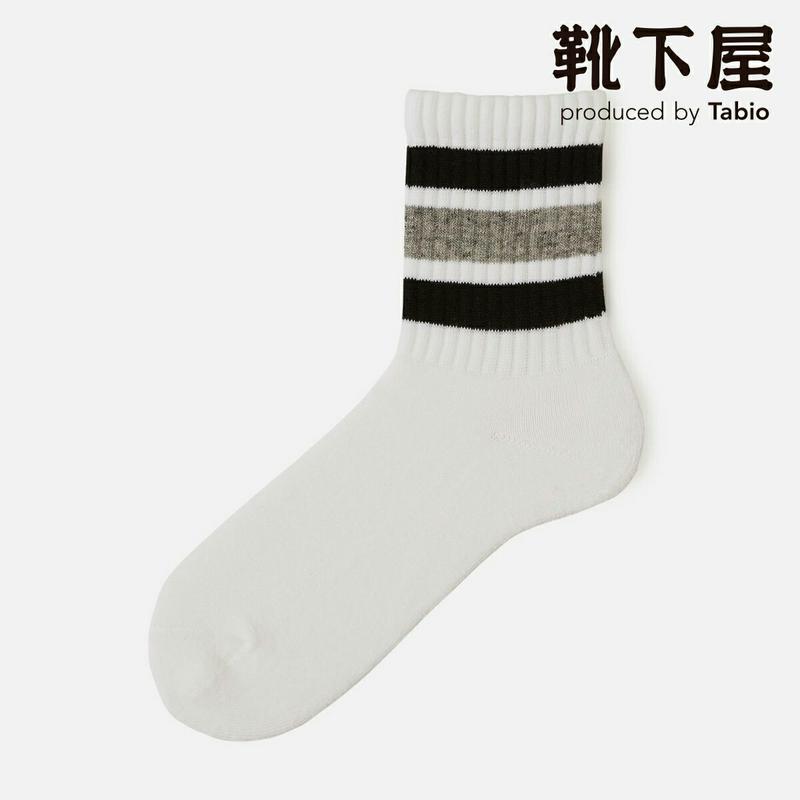 【あす楽】【Tabio MEN】 メンズ アメリブクッションパイル ライン ショートソックス / 靴下屋 靴下 タビオ くつ下 ショート メンズ 夏 日本製 父の日 2206mka