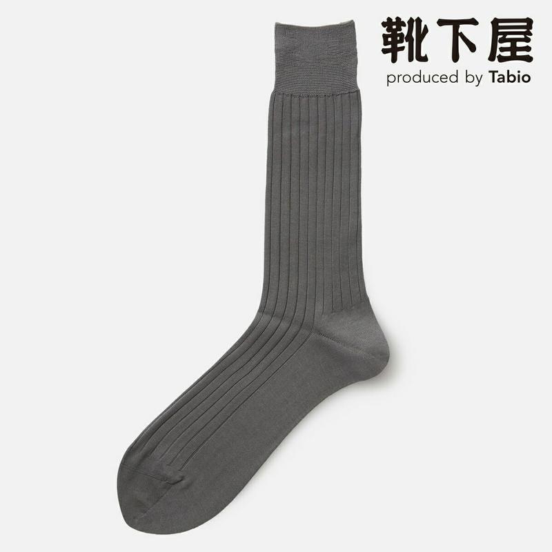 【あす楽】【Tabio MEN】 メンズ 綿100% リブソックス 27cm / 靴下屋 靴下 タビオ くつ下 クルー メンズ 日本製 父の日 2206mka