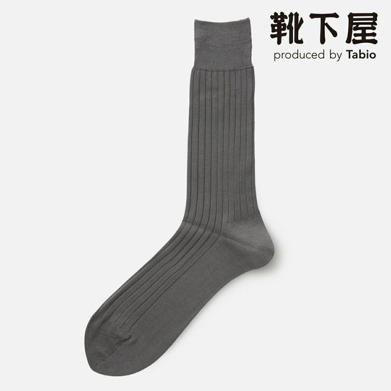 【あす楽】【Tabio MEN】 メンズ 綿100% リブソックス 23cm / 靴下屋 靴下 タビオ ビジネス くつ下 クルー メンズ 小さいサイズ S 日本製 父の日 2206mka