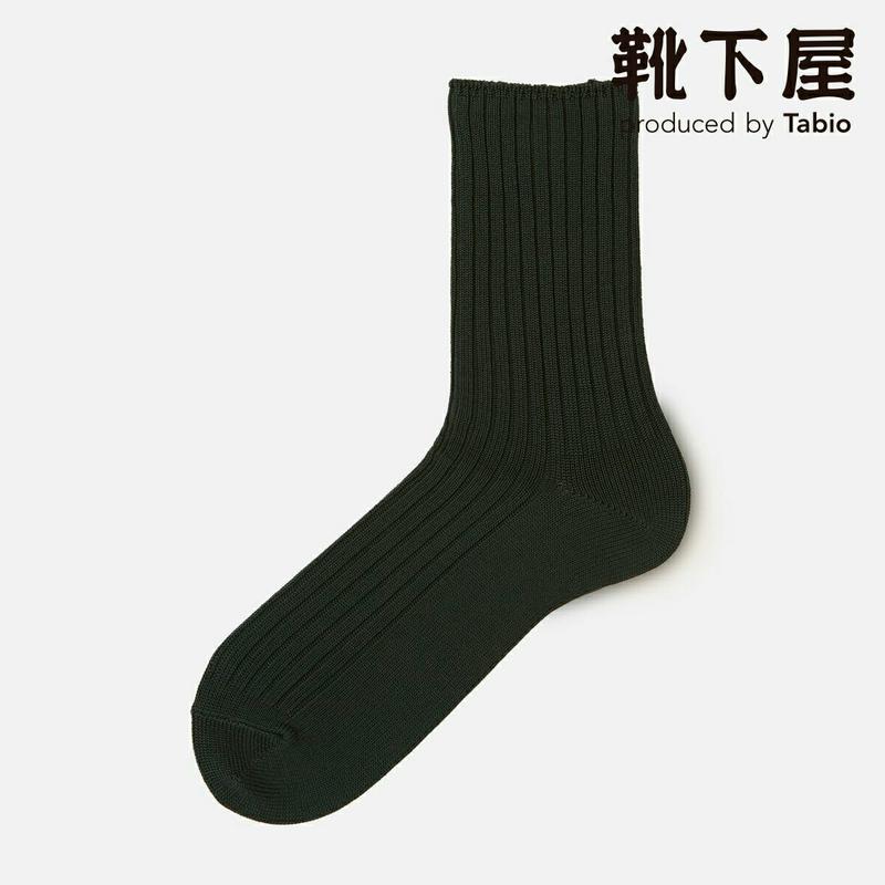 【あす楽】【Tabio MEN】 メンズ 綿 3×1 リブソックス / 靴下屋 靴下 タビオ Tabio くつ下 クルー メンズ