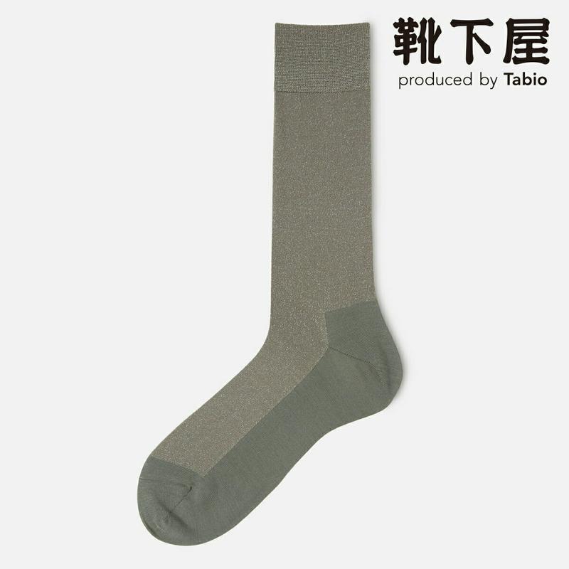 【あす楽】【Tabio MEN】 メンズ ラメバンナーソックス / 靴下屋 靴下 タビオ くつ下 クルー メンズ 日本製 父の日 2206mka