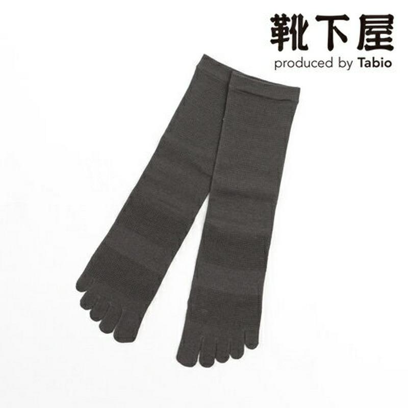 【全品送料無料★〜12/26 23:59迄】【あす楽】【Tabio MEN】 メンズ ギザリネン5本指ソックス / 靴下屋 靴下 タビオ くつ下 ビジネス クルー メンズ 5本指 五本指 5本指靴下 五本指靴下 5本指ソックス 五本指ソックス 日本製 2012ka