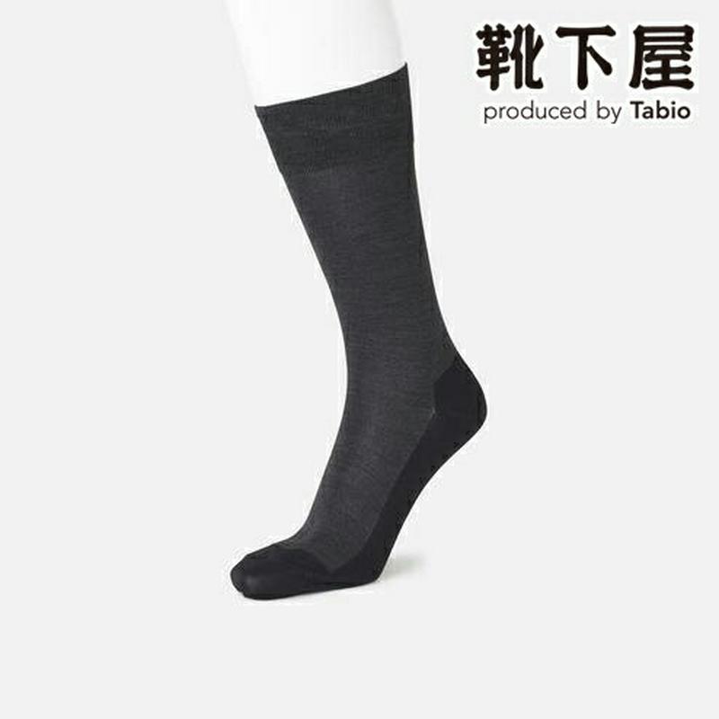 【あす楽】【Tabio MEN】 メンズ シルク×綿麻 バンナー ソックス Lサイズ 27〜28cm / 靴下屋 靴下 タビオ くつ下 ビジネスソックス 絹 無地 クルー 日本製