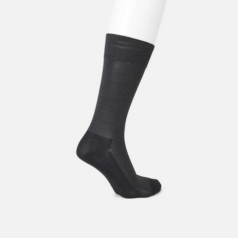 【あす楽】【Tabio MEN】 メンズ シルク×綿麻 バンナー ソックス Lサイズ 27〜28cm / 靴下屋 靴下 タビオ くつ下 ビジネスソックス 絹 無地 クルー 日本製