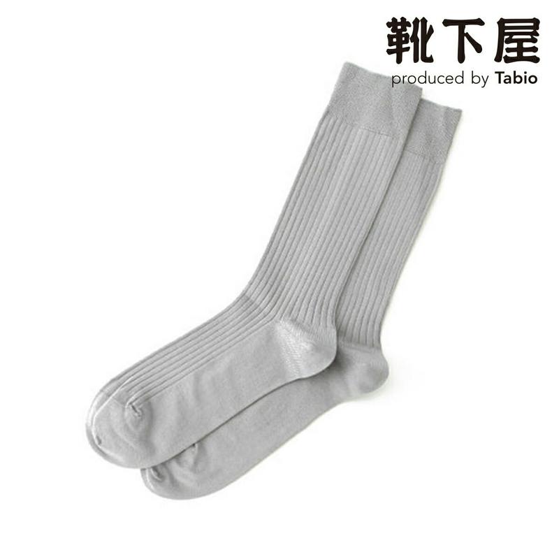 【あす楽】【Tabio MEN】 メンズ 麻 6×2 リブソックス / 靴下屋 靴下 タビオ くつ下 クルー ビジネスソックス 夏用 日本製 父の日 ギフト