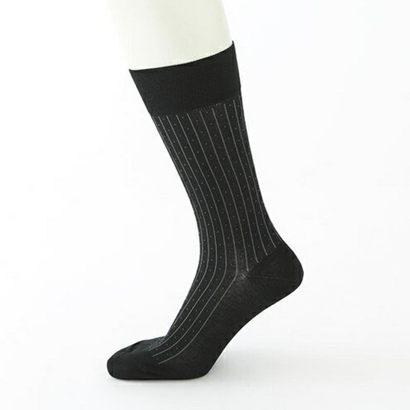 【あす楽】【Tabio MEN】 メンズ ◆クールビズ◆ストライプピンドットソックス27〜29cm / 靴下屋 靴下 タビオ く