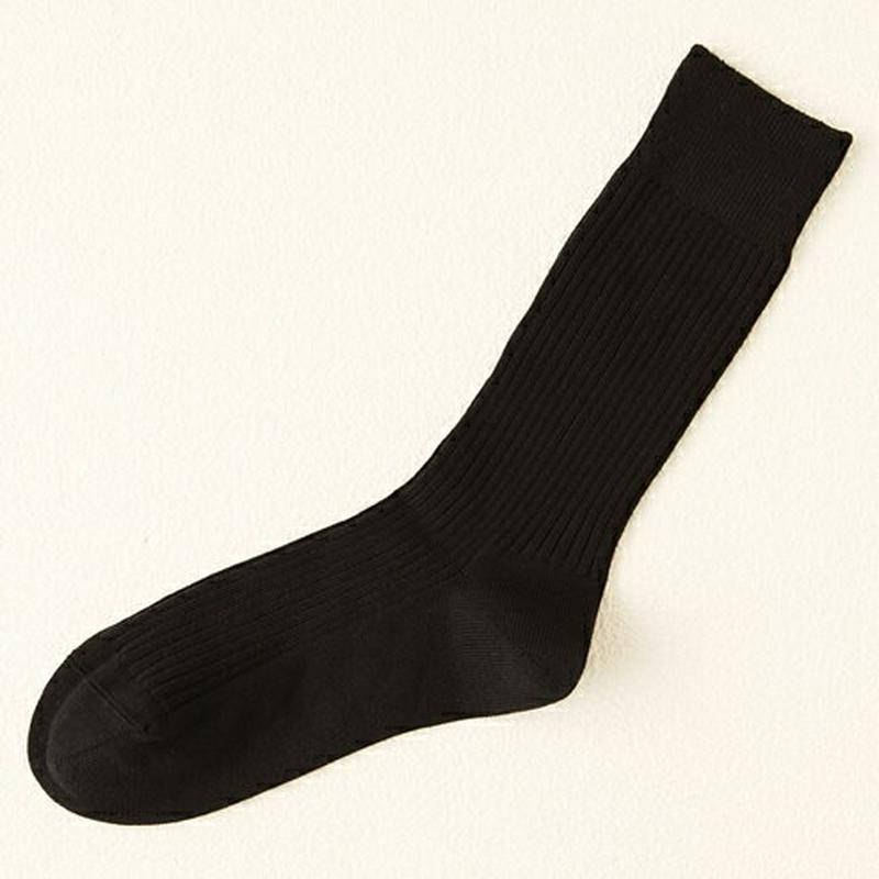 【あす楽】【Tabio MEN】 メンズさらりとした2×2リブソックス23〜25cm クロ 黒 ブラック / 靴下屋 靴下 タビオ Tabio くつ下 メンズ 日本製 夏 ¬