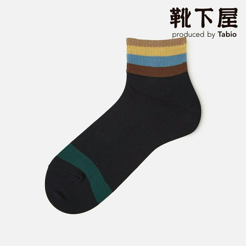 【あす楽】【Tabio MEN】 メンズ ゴム口 マルチカラー ショートソックス / 靴下屋 靴下 タビオ くつ下 ショート メ