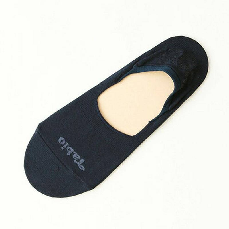 【あす楽】【Tabio MEN】 メンズ消臭・速乾フロントTabioカバーソックス23〜25cm コン 紺 ネイビー / 靴下屋