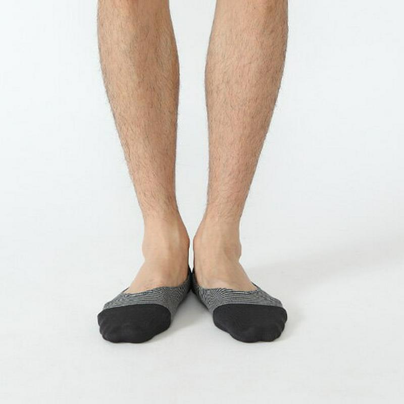 【あす楽】【Tabio MEN】メンズデオセル縫製ボーダーカバーソックス23〜25cm / 靴下屋 靴下 タビオ Tabio くつ下 メンズ カジュアル フットカバー 日本製