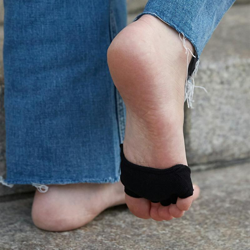 【あす楽】【公式 TABIO LEG LABO】 浅履き 指切り ハーフ ソックス / 靴下屋 靴下 タビオ Tabio くつ下 サンダル用ソックス サンダルソックス パーツソックス 5本指 五本指 ソックス 浴衣 下駄 痛くない 夏 インナーソックス レディース 黒 日本製