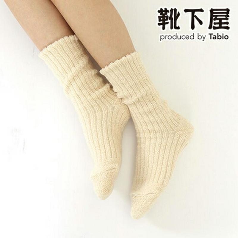 【あす楽】【TABIO LEG LABO】 裏出しパイルリブ風お休みソックス / 靴下屋 靴下 タビオ Tabio くつ下 レデ