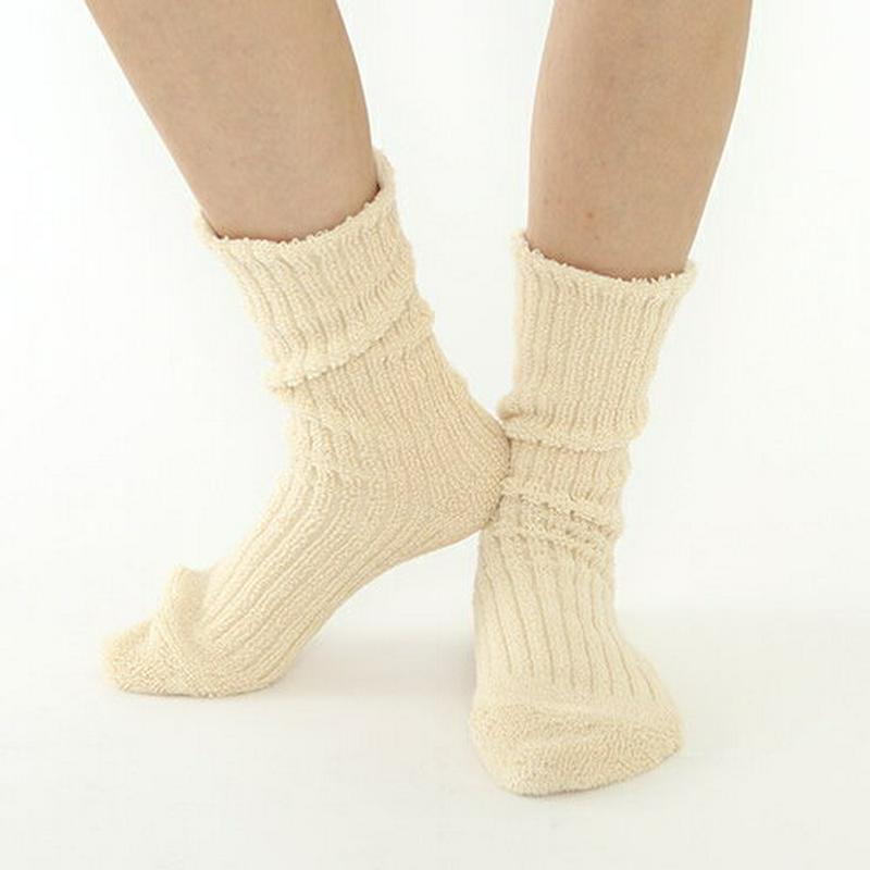 【あす楽】【TABIO LEG LABO】 裏出しパイルリブ風お休みソックス / 靴下屋 靴下 タビオ Tabio くつ下 レデ
