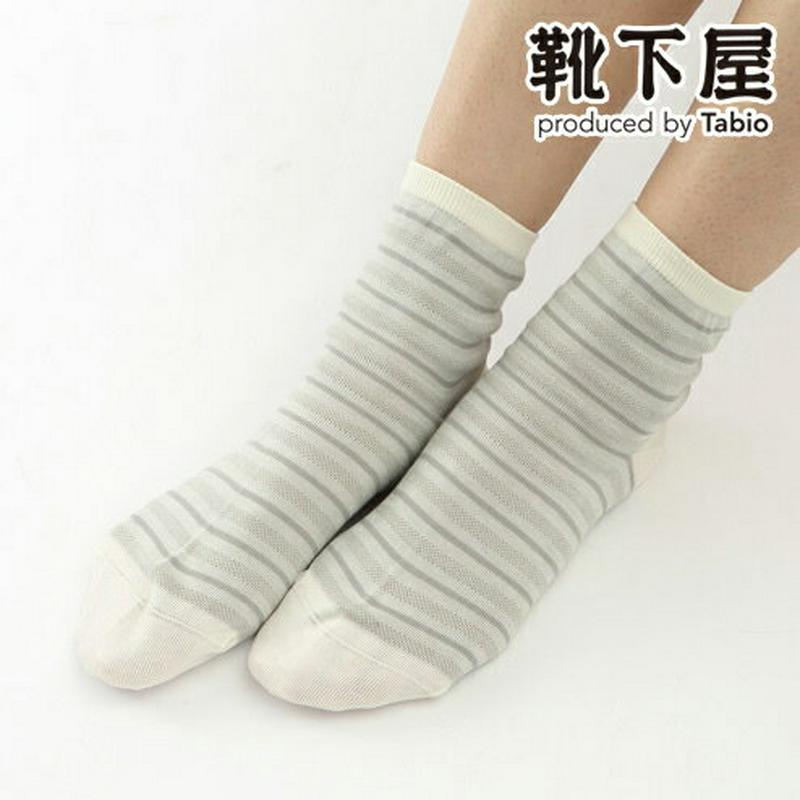 【あす楽】【TABIO LEG LABO】 ◆綿100%◆ボーダーショートソックス / 靴下屋 靴下 タビオ くつ下 レディース 日本製