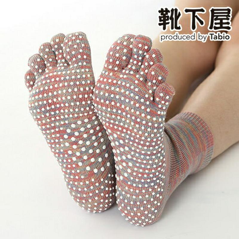 【全品送料無料★〜5/16 9:59迄】【あす楽】【TABIO LEG LABO】 綿5本指ツボ押しショートソックス22〜24cm / 靴下屋 靴下 タビオ くつ下 レディース 日本製