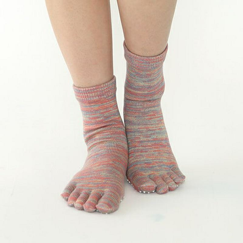 【全品送料無料★〜5/16 9:59迄】【あす楽】【TABIO LEG LABO】 綿5本指ツボ押しショートソックス22〜24cm / 靴下屋 靴下 タビオ くつ下 レディース 日本製