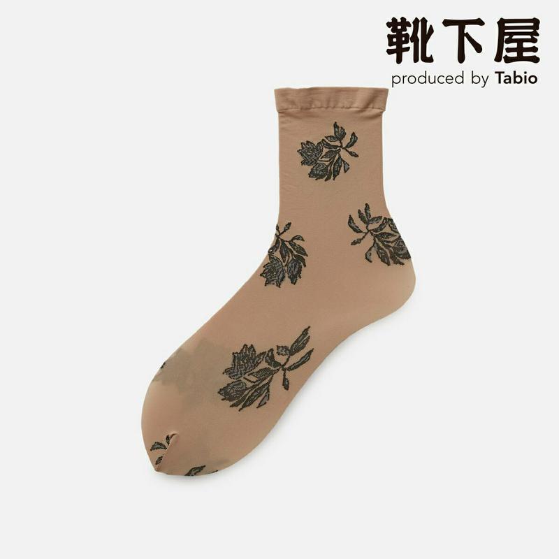 【あす楽】【Tabio】 シルエットフラワーソックス / 靴下屋 靴下 タビオ くつ下 ショート レディース 日本製 1912k