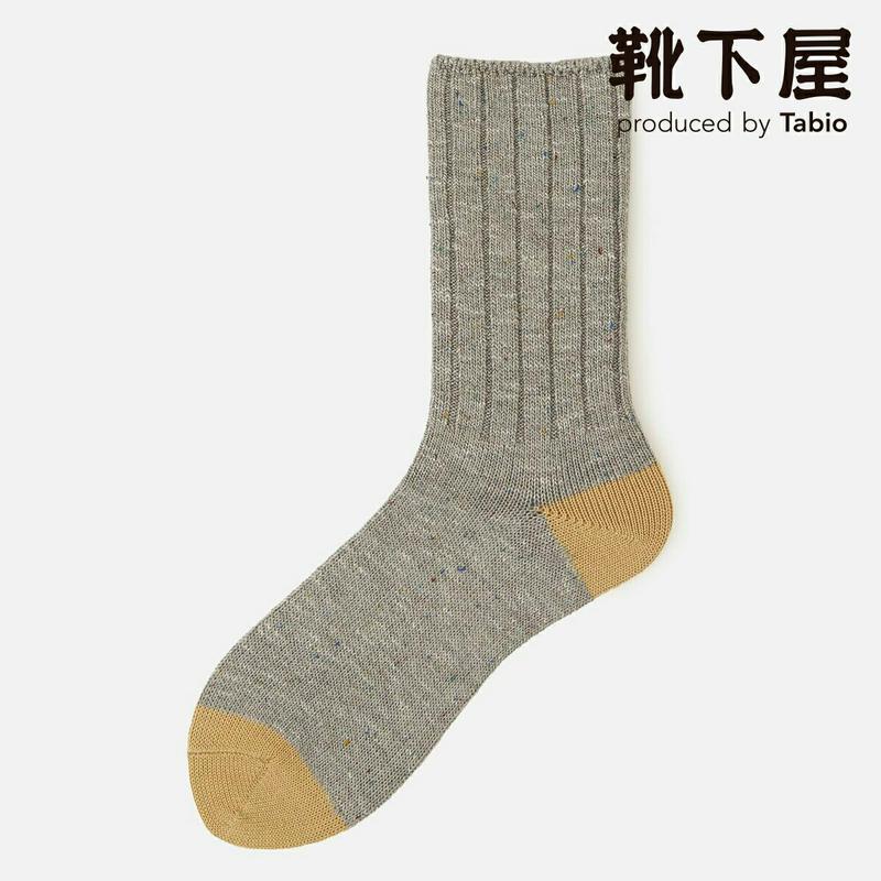 【あす楽】【Tabio】 カラー スラブ リブ ショートソックス / 靴下屋 靴下 タビオ くつ下 クルー ショート レディース