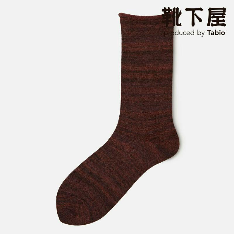 【あす楽】【Tabio】 毛混 メランジソックス / 靴下屋 靴下 タビオ くつ下 クルー レディース 日本製