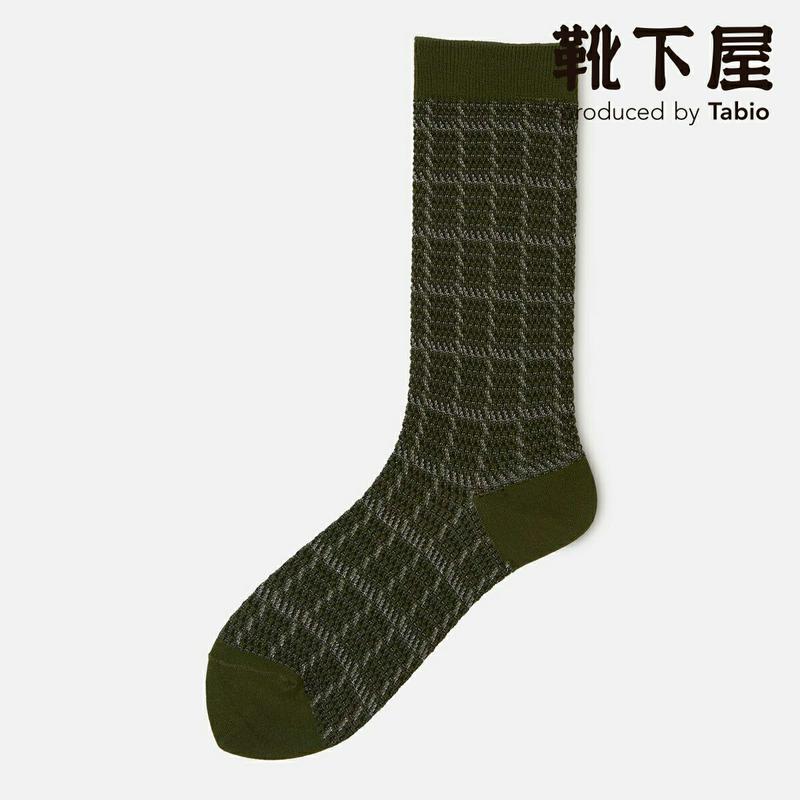 【あす楽】【Tabio】 レジメンタル チェック ソックス / 靴下屋 靴下 タビオ くつ下 クルー レディース 日本製 191
