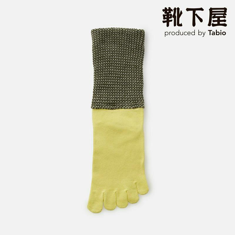【あす楽】【Tabio】 両口ボーダー付綿 五本指 クルー / 靴下屋 靴下 タビオ くつ下 クルー 5本指 5本指靴下 五本指