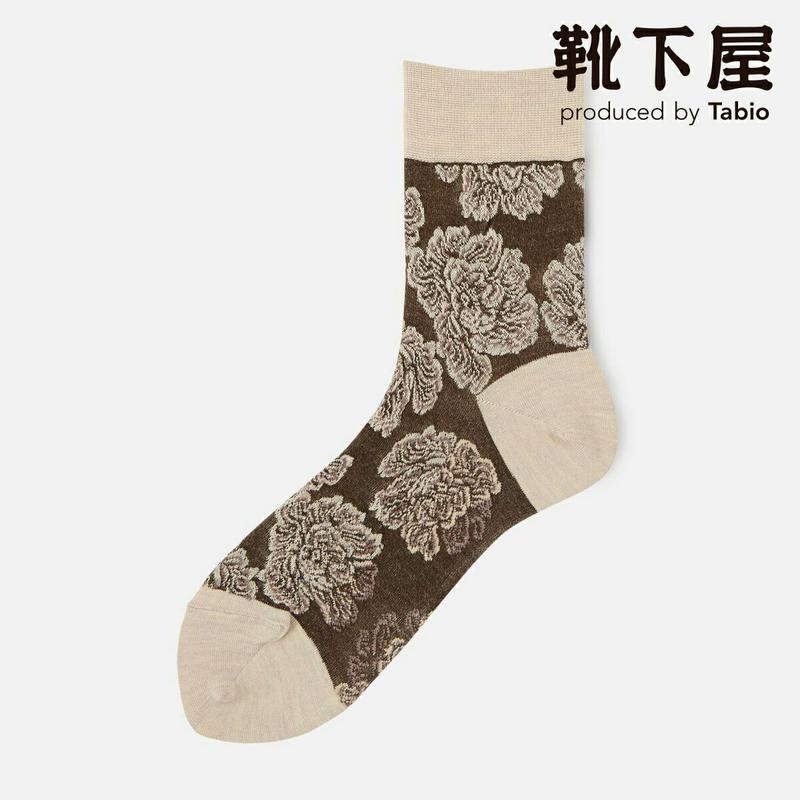 【あす楽】【Tabio】 ビッグフラワー柄 フロート ショートソックス / 靴下屋 靴下 タビオ くつ下 ショート レディース 