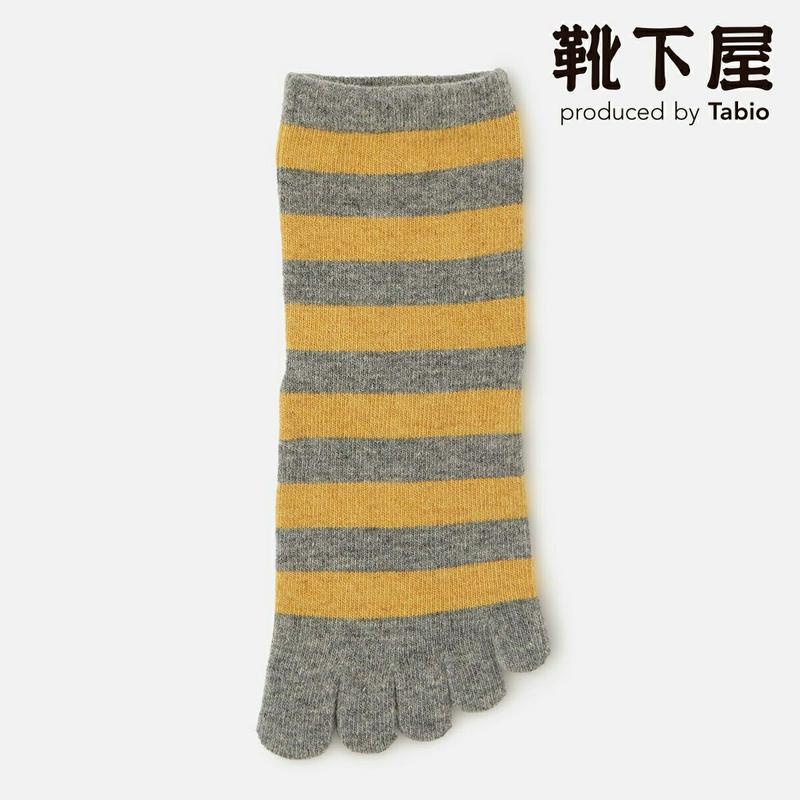 【あす楽】【Tabio】 ウールボーダー 五本指 ショートソックス / 靴下屋 靴下 タビオ くつ下 5本指 5本指靴下 五本指