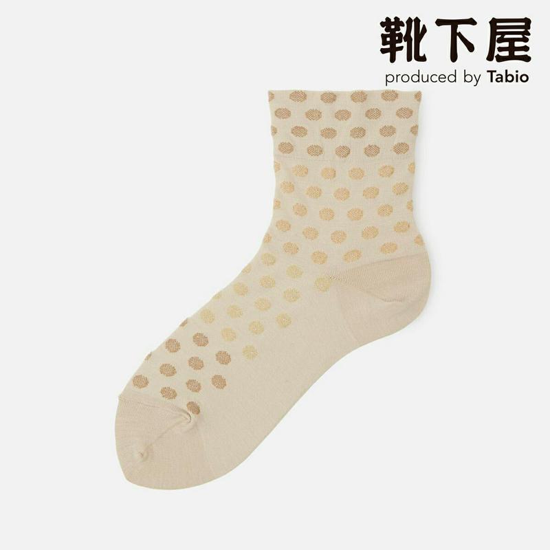【あす楽】【Tabio】 ラメ ドット ショートソックス / 靴下屋 靴下 タビオ くつ下 ショート レディース 日本製 191