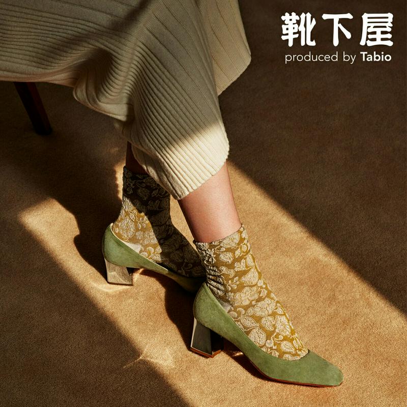 【あす楽】【Tabio】 フロート花柄 ショートソックス / 靴下屋 靴下 タビオ くつ下 ショート レディース 日本製