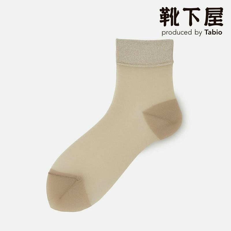 【全品送料無料★〜6/11 23:59迄】【あす楽】【Tabio】 ゴム口 ラメ シアー ショートソックス / 靴下屋 靴下 タビオ くつ下 ショート チュール シースルー レディース 日本製
