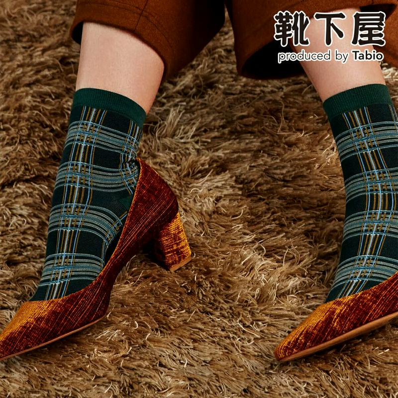 【あす楽】【Tabio】 タータンチェック ショートソックス / 靴下屋 靴下 タビオ くつ下 ショート レディース 日本製 1