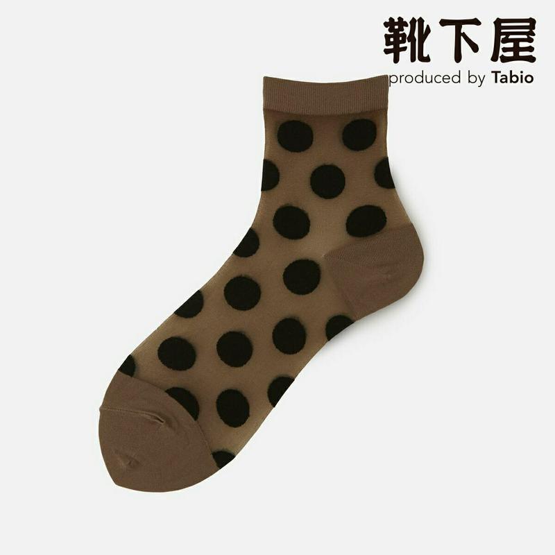 【あす楽】【Tabio】 シデリアドット大ドットロークルー / 靴下屋 靴下 タビオ くつ下 ショート レディース 日本製