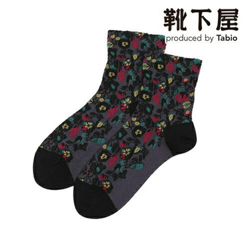 【あす楽】【Tabio】 花柄フロートソックス / 靴下屋 靴下 タビオ くつ下 ショート レディース 日本製 1912ka