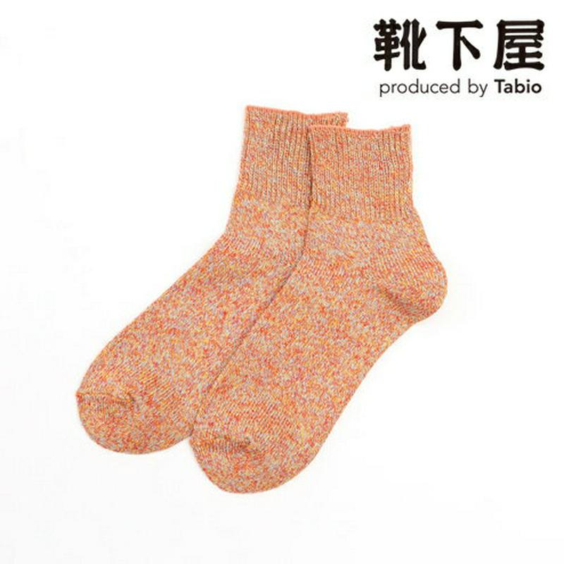 【あす楽】【Tabio】 リネン3つ杢リブベタショートソックス / 靴下屋 靴下 タビオ くつ下 麻 ショート レディース 日本製