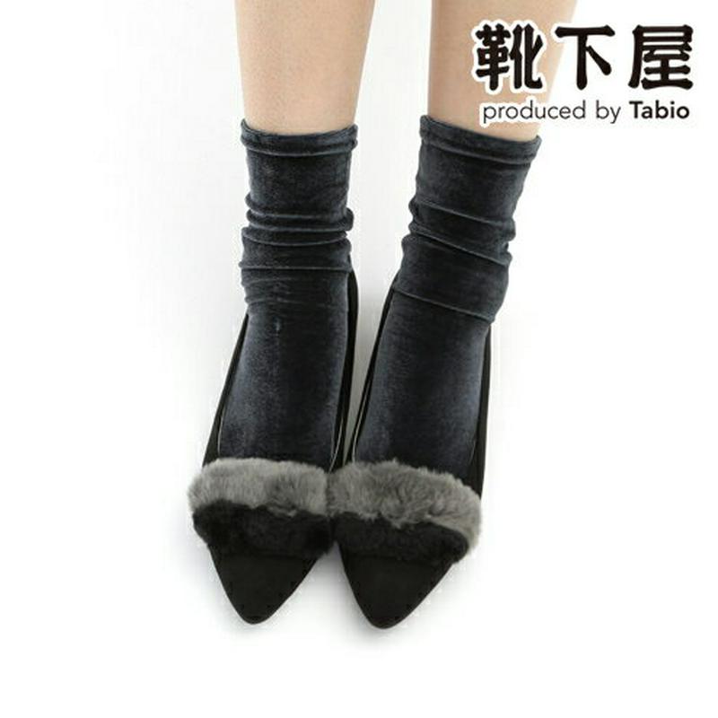 【全品送料無料★～12/11 23:59迄】【あす楽】【公式 Tabio】 縫製ベロアソックス24～26cm / 靴下屋 靴下 タビオ Tabio くつ下 ショート レディース 大きいサイズ Lサイズ 日本製